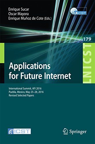 Applications For Future Internet: International Summit, AFI 2016, Puebla,Mexico,May 25-28,2016, Revised Selected Papers