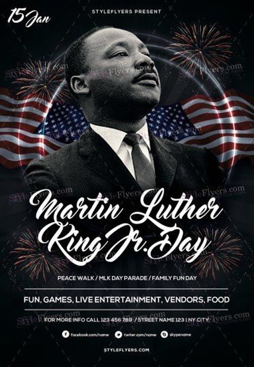Martin Luther King V1 2018 PSD Flyer Template