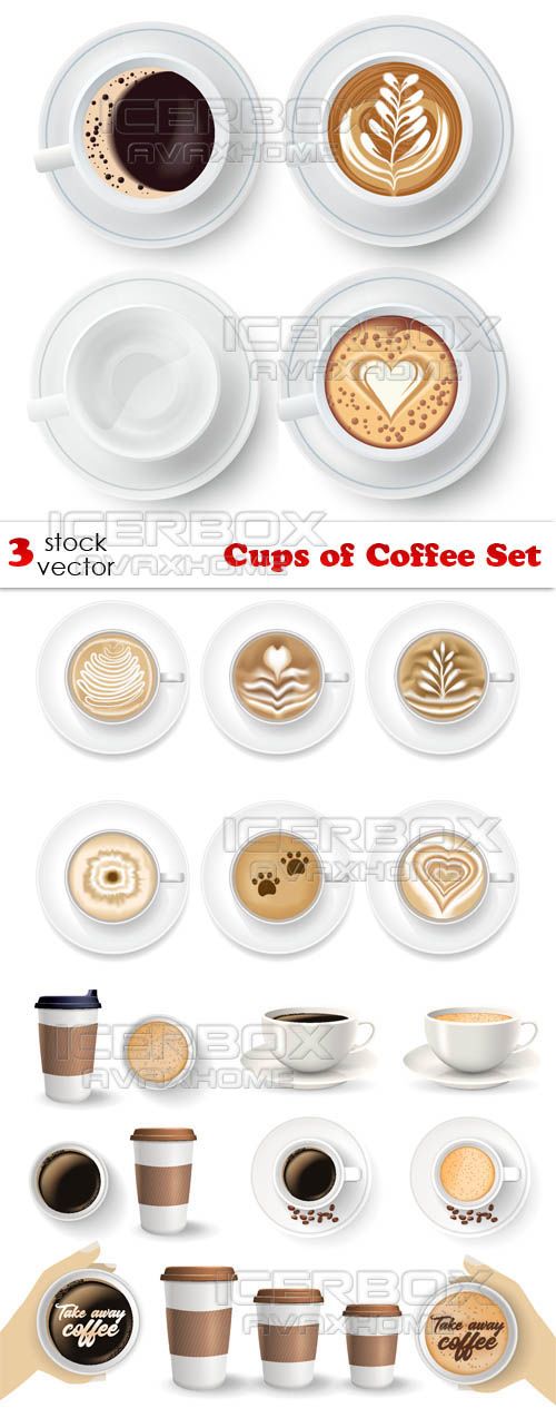 Vectors – Cups Of Coffee Set