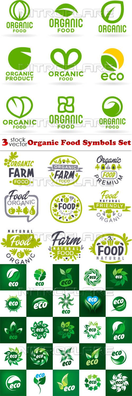 Vectors – Organic Food Symbols Set