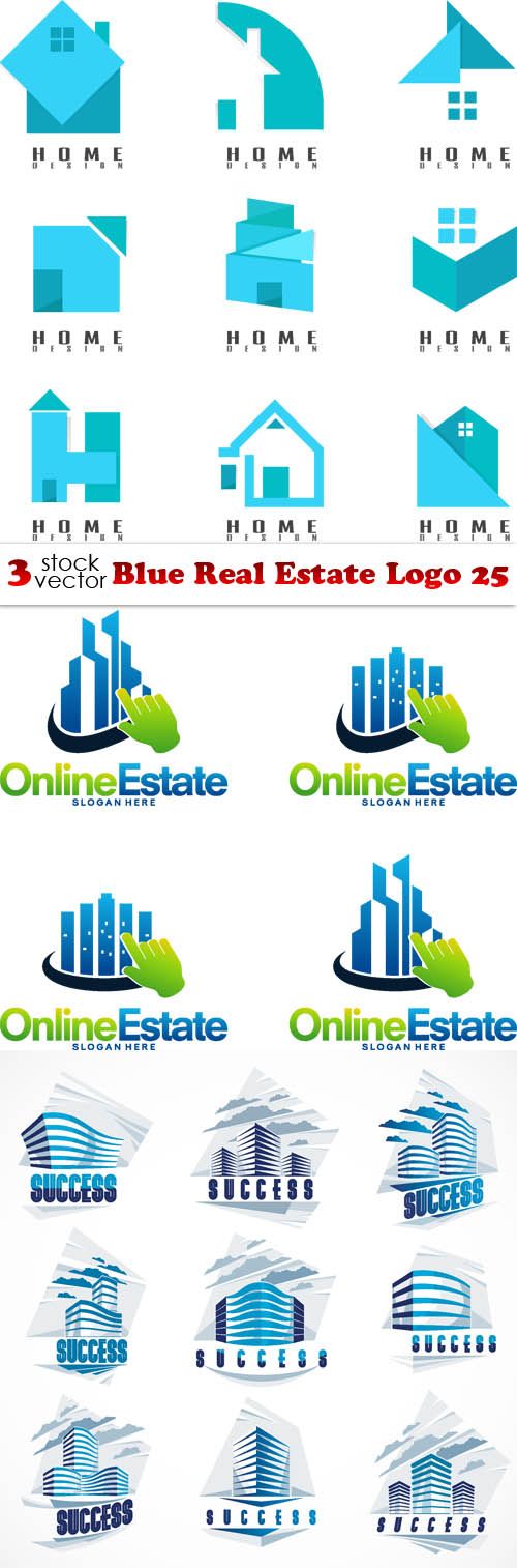 Vectors – Blue Real Estate Logo 25