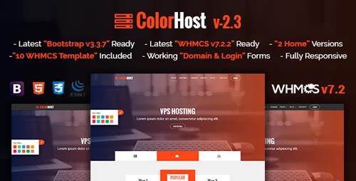 ColorHost v2.3 – Responsive HTML5 Web Hosting and WHMCS Template