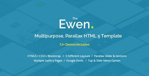 ThemeForest – Ewen v1.1 – Multipurpose HTML5 Parallax Template