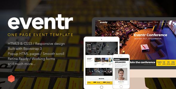 ThemeForest – Eventr v1.0 – One Page Event Template