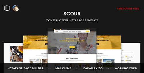 Scour v1.0 – Construction Instapage Template
