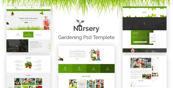 Nursery – Gardening PSD Template