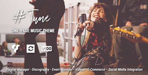 Tune v1.6.1 – One-Page Music WordPress Theme