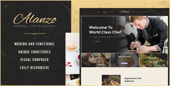 Alanzo v1.0.1 – Personal Chef & Catering WordPress Theme