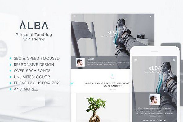 CreativeMarket – Alba v1.1 – Personal WordPress Blog Theme