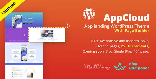 AppCloud v1.0.6 – App Landing WordPress Theme