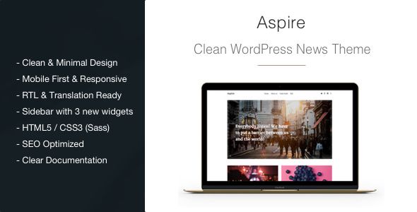 Aspire v1.2.8 – News & Magazine Clean WordPress Theme