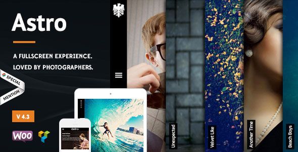 Astro v5.1 – Showcase/Photography WordPress Theme