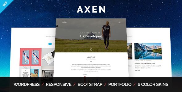 Axen v1.0.4 – Personal Portfolio WordPress Theme