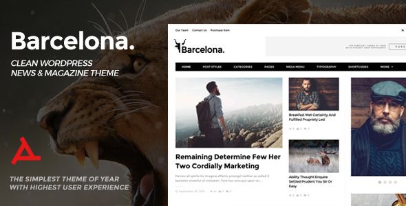 Barcelona v1.4.5 – Clean News & Magazine WordPress Theme