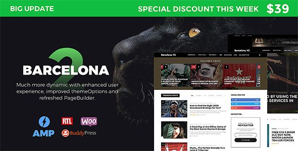 Barcelona v2.0 – Clean News & Magazine WordPress Theme