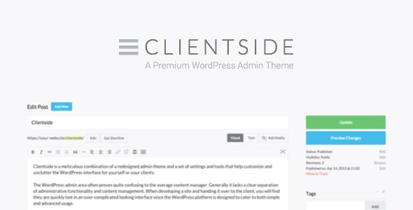 Clientside v1.14.2 – WordPress Admin Theme