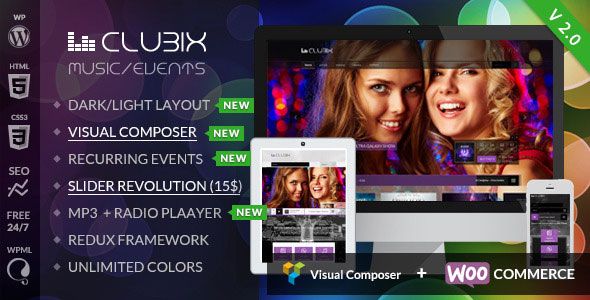 Clubix v2.3.0 – Nightlife, Music & Events WordPress Theme