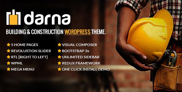 Darna v1.1.8 – Building & Construction WordPress Theme