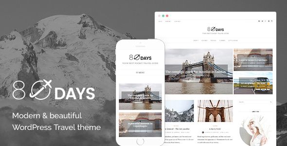 EightyDays v2.2.2 – A WordPress Travel Theme For Travel Blogs