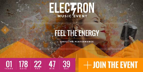 Electron v1.5.1 – Event Concert & Conference Theme