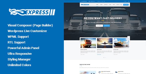 Express v1.3.1 – Transports and Logistics WordPress Theme