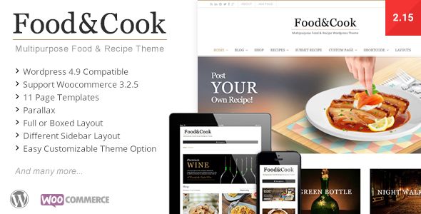Food & Cook v2.6.7 – Multipurpose Food Recipe WP Theme