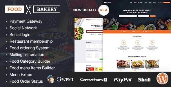 FoodBakery v1.3 – Food Delivery Restaurant Directory Theme