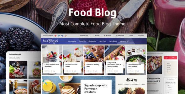Food Blog v1.0.2 – Theme For Personal Food Recipe Blog