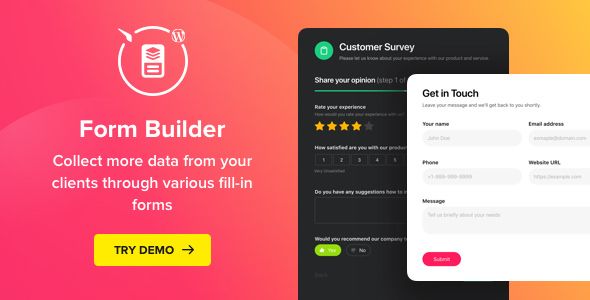 Form Builder v1.2.0 – WordPress Form Plugin