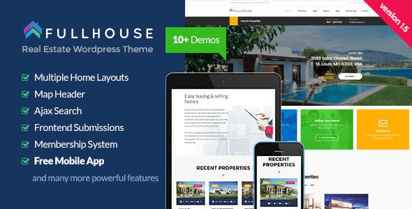 FullHouse v1.1.0 – Real Estate Responsive WordPress Theme