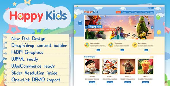 Happy Kids v3.4.7 – Children WordPress Theme