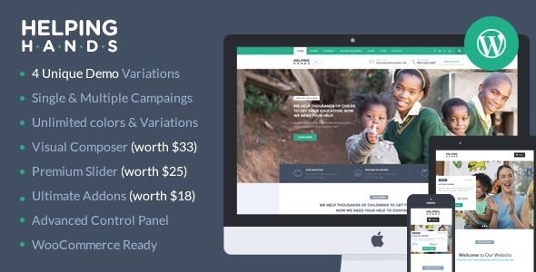 HelpingHands v2.5 – Charity/Fundraising WordPress Theme