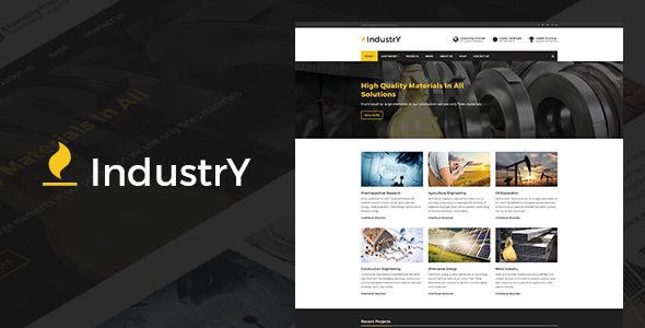 Industry v2.8 – Factory, Company And Industry WP Theme