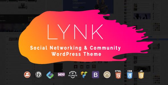 Lynk v1.0.2 – Social Networking and Community Theme