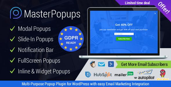 Master Popups v2.5.3 – Popup Plugin For Lead Generation