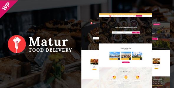 Matur v1.0 – Food Delivery And Ordering WordPress Theme