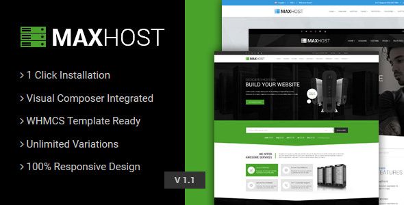 MaxHost v2.8 – Web Hosting, WHMCS And Corporate