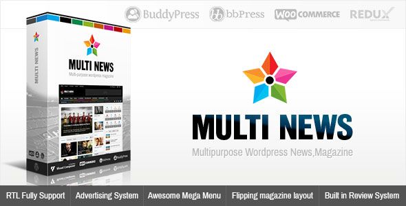 Multinews v2.6 – Multi-purpose WordPress News, Magazine