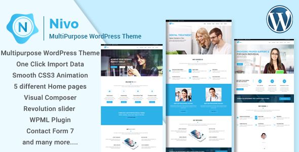 Nivo v1.0.1 – Responsive Creative MultiPurpose WordPress Theme