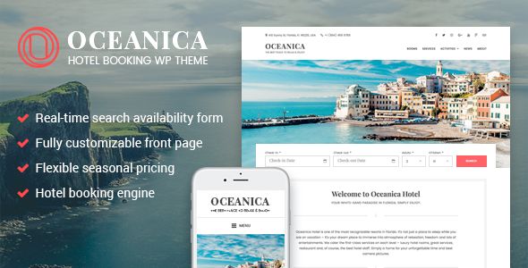 Oceanica v1.5.1 – Hotel Booking WordPress Theme