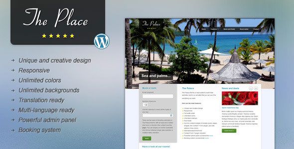 The Place v1.9.5 – Hotel WordPress Theme