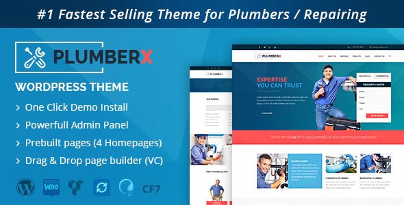 Plumber v2.51 – Construction and Repairing WordPress Theme