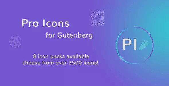 Pro Icons For Gutenberg WordPress Editor v1.0.0