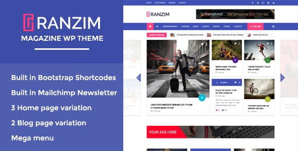 Ranzim v1.0 – Responsive Magazine WordPress Theme