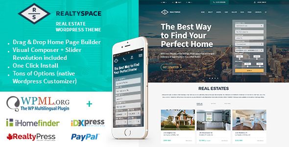 Realtyspace v1.4.10 – Real estate WordPress Theme