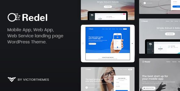 Redel v1.5 – Responsive App Landing WordPress Theme