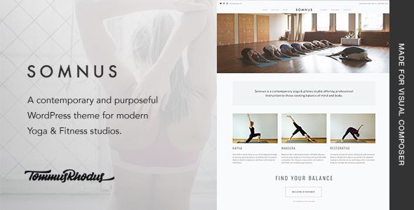 Somnus v1.0.5 – Yoga & Fitness Studio WordPress Theme