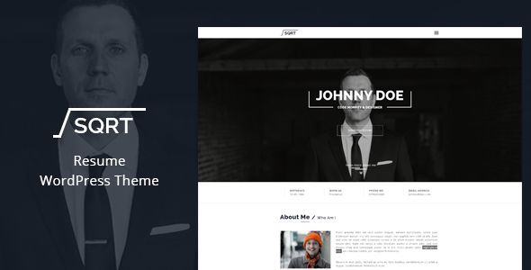 Squareroot v2.7 – WordPress Resume Theme