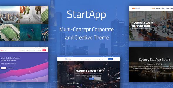 StartApp v1.1.0 – Multi-Concept Corporate And Creative Theme