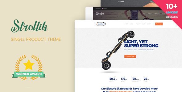 Strollik v2.0 – Single Product WooCommerce WordPress Theme